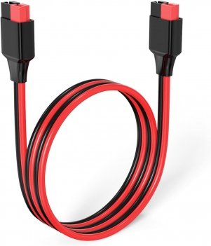 ELFCULB 10AWG 2FT Anderson Extension Cable 2 6 10 20 35 50FT Solar Extension Cable Anderson Connector for Portable Power Station Solar Generator Solar Panel (2FT)