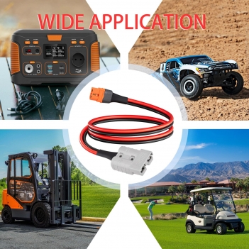 ELFCULB 10AWG 2FT Anderson SB50 Battery Quick Connect/Disconnect to XT60i Female Cable SB50-XT60I Connector Cable for RC Battery Solar Panel and Solar Portable Power Station