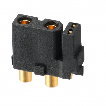 ELFCULB 10pcs Amass XT30U (2+2) Upgrade Female Connectors, Drone FPV Lipo Battery Connectors, Gold Plated for RC UAV Robots (Black)