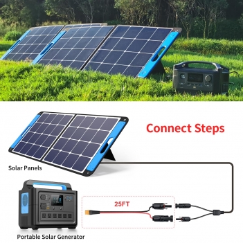 ELFCULB 10AWG 25FT XT60 Solar Cable XT60 Extension Cable Solar Panel Connector to XT60 Connector for Portable Power Station (25FT)