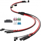 ELFCULB 10AWG 2FT SAE 1 to 2 SAE Spliiter Extension Cable Quick Disconnect Connector with SAE Polarity Reverse Adaptors, for Automotive, Solar Panel RV Portale Power
