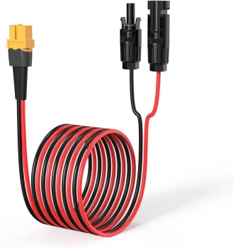 ELFCULB 12AWG 25FT XT60 Solar Cable  XT60 Extension Cable Solar Panel Connector to XT60 Connector for Portable Power Station (25FT)