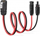 ELFCULB 10AWG 2 Pin Power Industrial Circular Connector to Solar Adapter for River RV Solar Ports Solar Panel Suitcase(2FT)