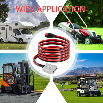 ELFCULB 10AWG 10FT Battery Quick Connect/Disconnect to Anderson Extension Cable, Anderson SB50-PP45 Amp Connector Cable for Solar Portable Gennerator Battery Power Transfer