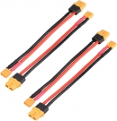 ELFCULB XT60 to XT30 Adapter 4 Pieces 12AWG XT60 Female to XT30 Male Connector Cable for RC Lipo Battery Drone(6Inches)