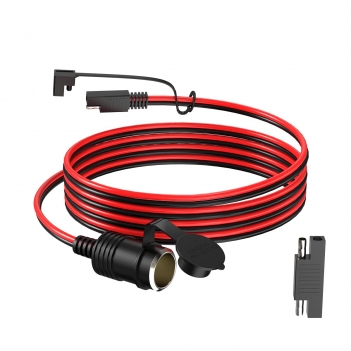 ELFCULB 14AWG 5FT SAE to Cigarette Lighter Socket,12V Female Cigarette Lighter Socket with SAE Reverse Adapter for Portable Solar Panel Tire Inflator
