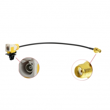 Waterproof Fakra B White Female to SMA Bulkhead Female 25CM LMR100 Cable