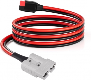 ELFCULB 10AWG 6FT Battery Quick Connect/Disconnect to Anderson Extension Cable, Anderson SB50-PP45 Amp Connector Cable for Solar Portable Gennerator Battery Power Transfer