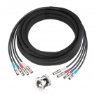 4-Channel 20FT HD-BNC Male to HD-BNC Male Belden 1855A 6G SDI Cable Micro-BNC Cable with Braided Sleeve Color Coded Compatible with CoaXPress CXP-6 for Industrial Machine Vision