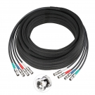 4-Channel 30FT HD-BNC Male to HD-BNC Male Belden 1855A 6G SDI Cable Micro-BNC Cable with Braided Sleeve Color Coded Compatible with CoaXPress CXP-6 for Industrial Machine Vision