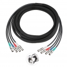 4-Channel 10FT HD-BNC Male to HD-BNC Male Belden 1855A 6G SDI Cable Micro-BNC Cable with Braided Sleeve Color Coded Compatible with CoaXPress CXP-6 for Industrial Machine Vision