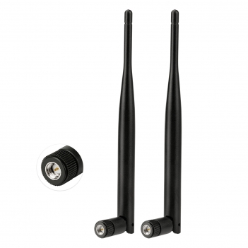 2-Pack 4G LTE Rubber Duck Antenna, 824-960/1710-2700MHz Dual Band, SMA Male 2dB, 50 Ohm 10W, 195mm Omni with TPEE ABS Housing for Router Gateway Modem IoT