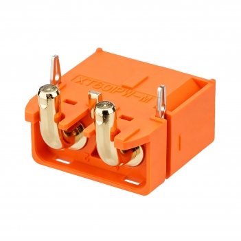 XT60IPW-M XT60I-PW Plug Male Connector PCB Mount Connector 35A 80V;XT60i 2-Pin Through-Hole Solder Plug, Gold-Plated Brass Contacts, PA UL94 V-0, for RC Drone LiPo Battery ESC Power Board DIY