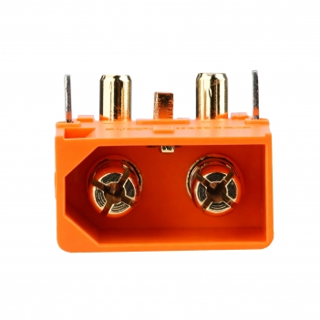 XT60IPW-M XT60I-PW Plug Male Connector PCB Mount Connector 35A 80V;XT60i 2-Pin Through-Hole Solder Plug, Gold-Plated Brass Contacts, PA UL94 V-0, for RC Drone LiPo Battery ESC Power Board DIY