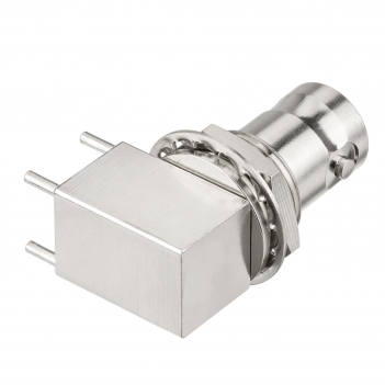 75 Ohm BNC Right Angle Bulkhead PCB Mount Jack Connector