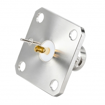 BNC Jack Female Connector Straight 4 Hole Flange Solder