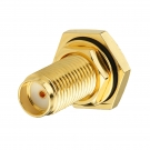 Superbat Waterproof SMA Female Bulkhead Solder Connector for Semi-rigid 0.086" Cable RG405
